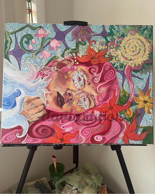 i dream of pixie hollow ORIGINAL 16x20in