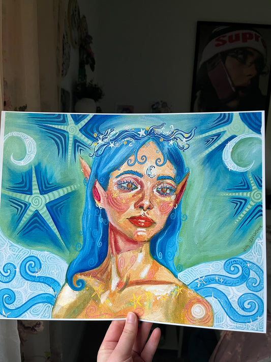 she is a moon fairy SMALL PRINT 8x10in