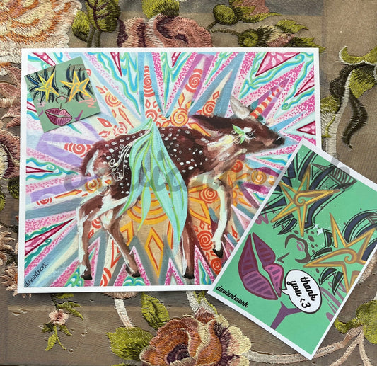 fly my deer PRINT 8x10 in