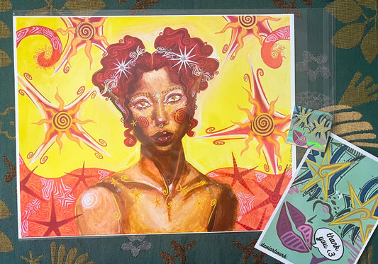 she is a sun fairy LARGE PRINT 11x14in