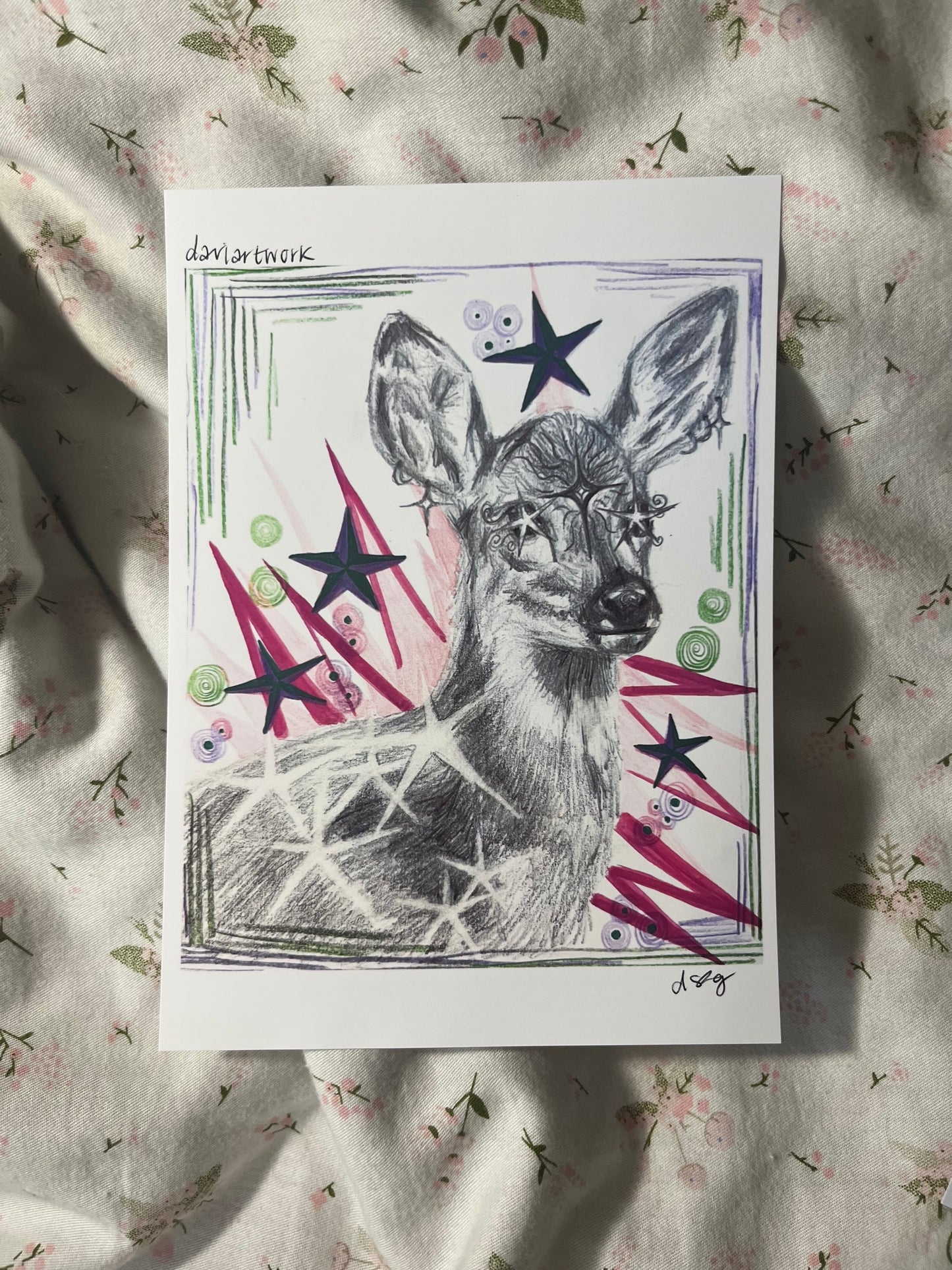 my deer PRINT 5x7 in