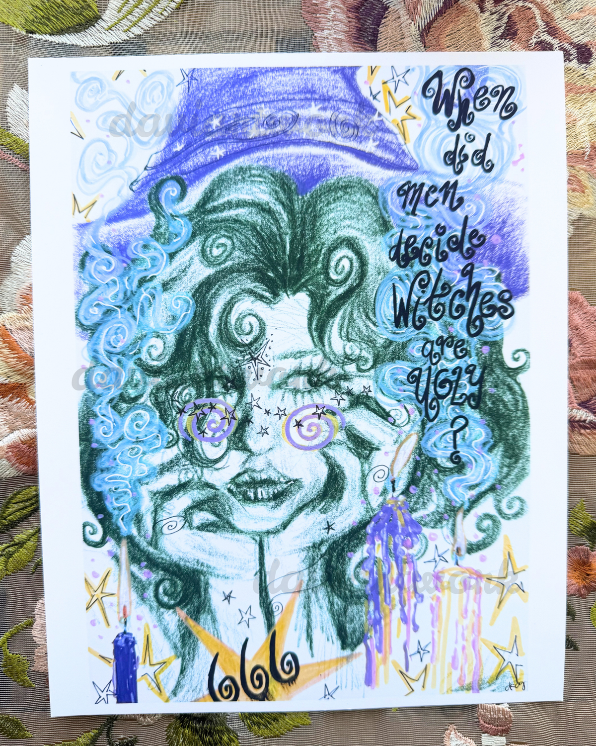 when did men decide witches are ugly? PRINT 8x10 in