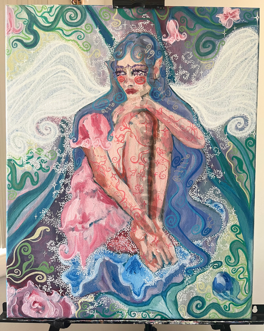 let a fairy dream ORIGINAL 16x20 in
