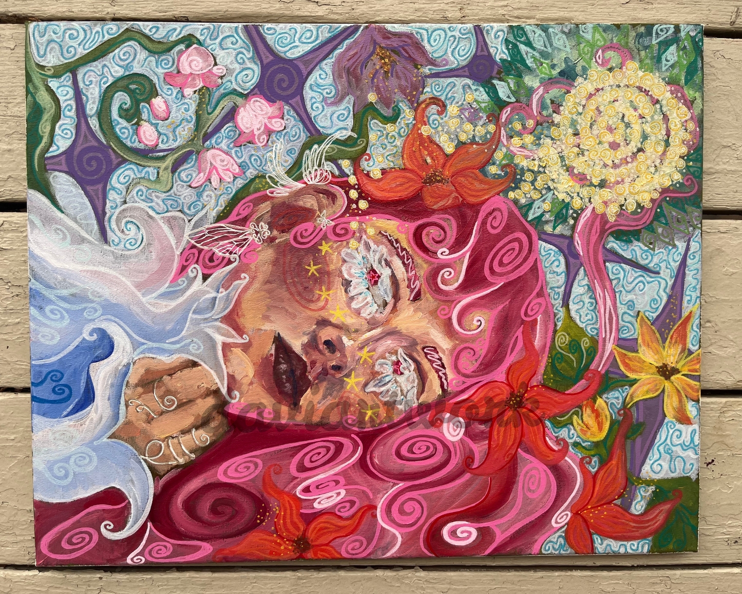 i dream of pixie hollow ORIGINAL 16x20in