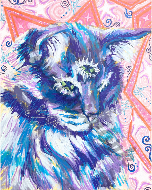 kittyclops ORIGINAL 8x10in