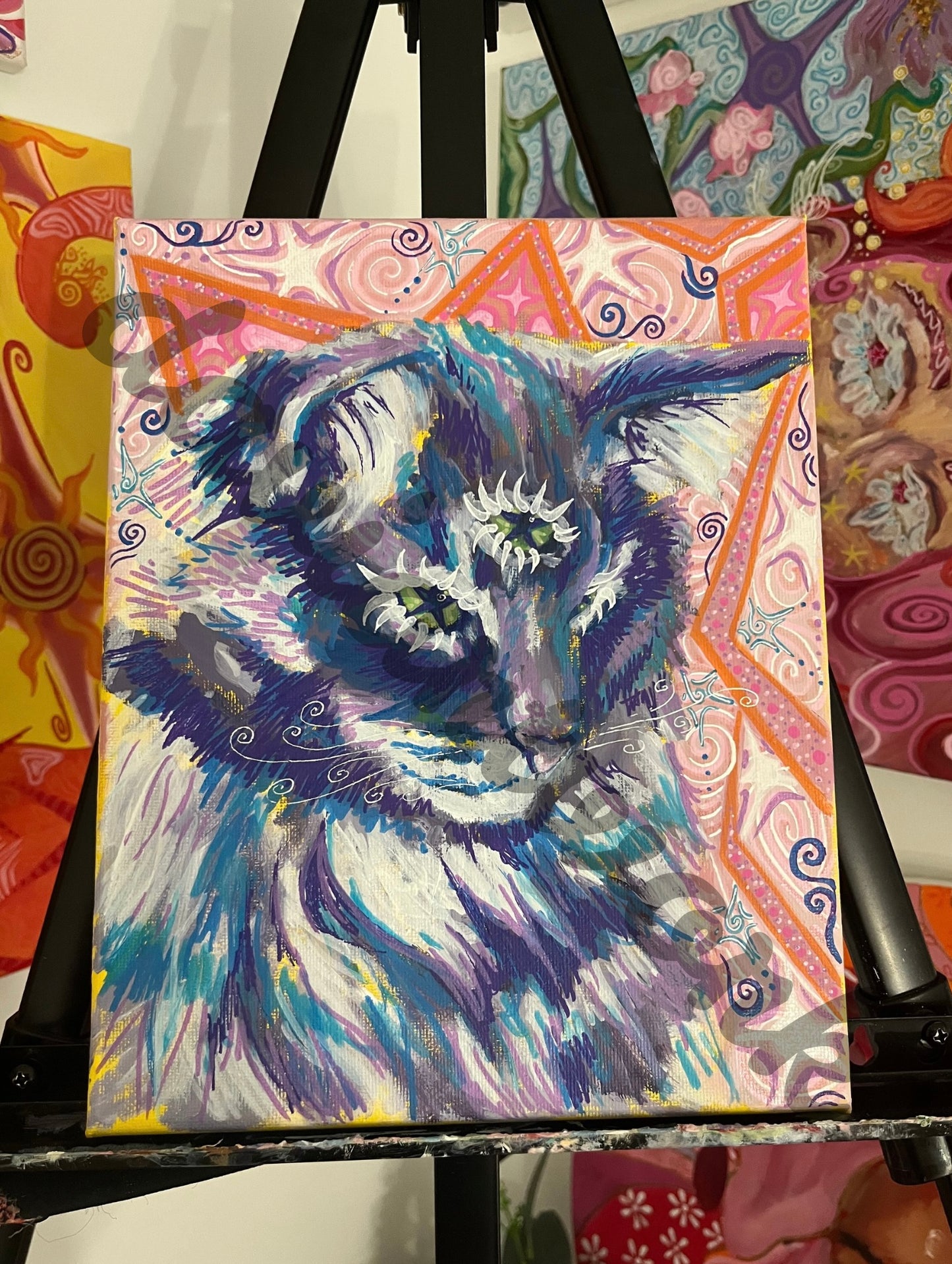 kittyclops ORIGINAL 8x10in