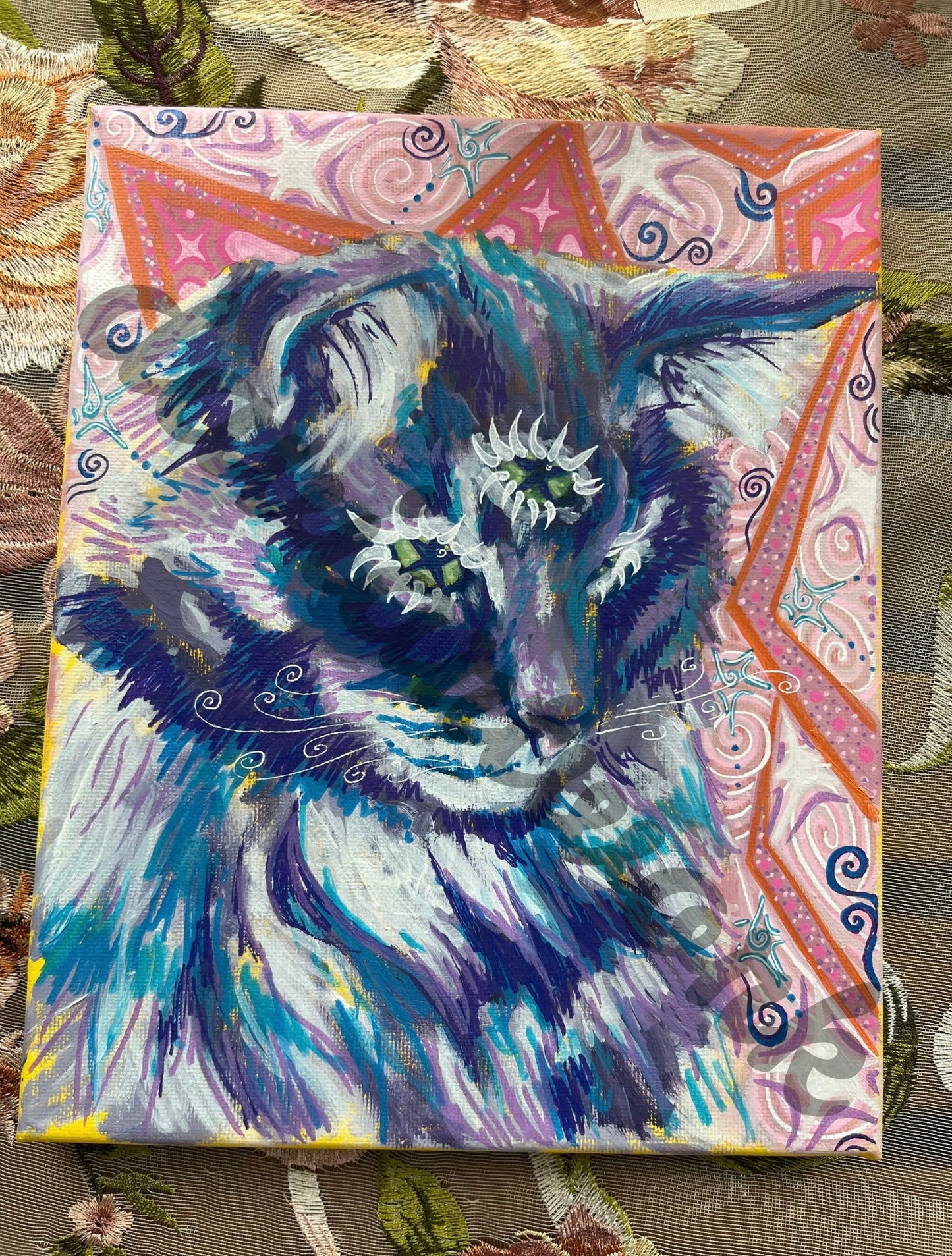 kittyclops ORIGINAL 8x10in