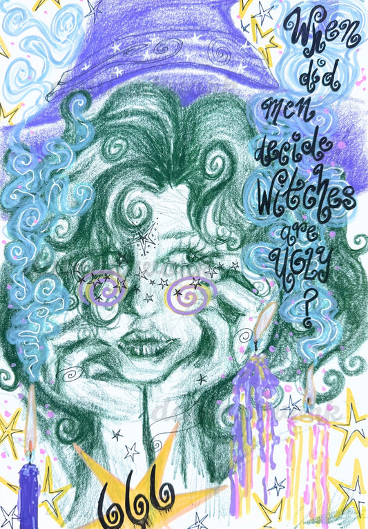 when did men decide witches are ugly? PRINT 8x10 in