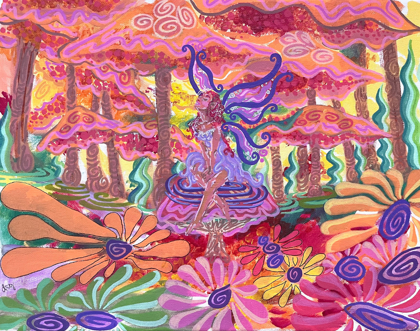 before it falls ORIGINAL 11x14in