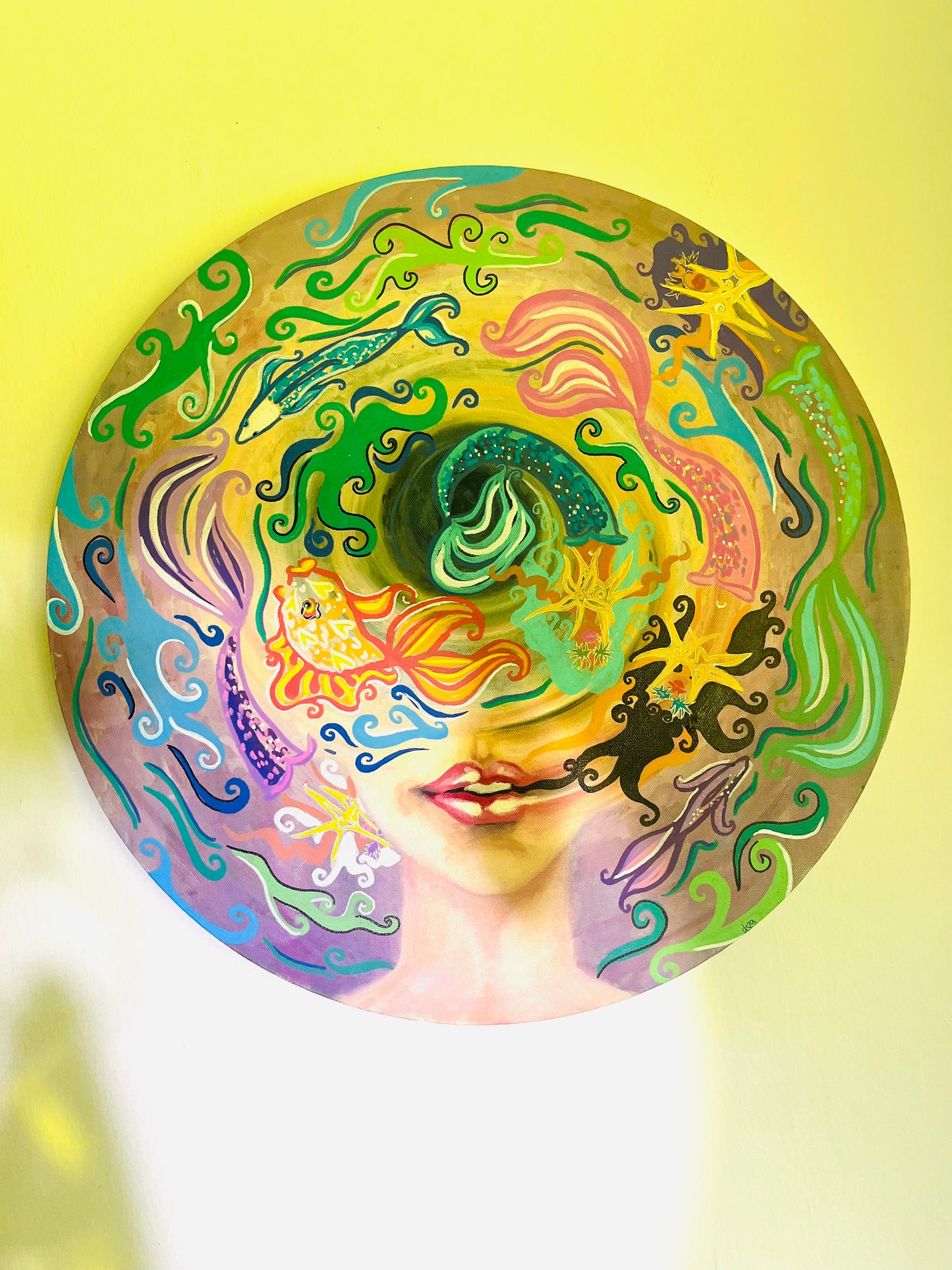 Brain waves 20x20 in