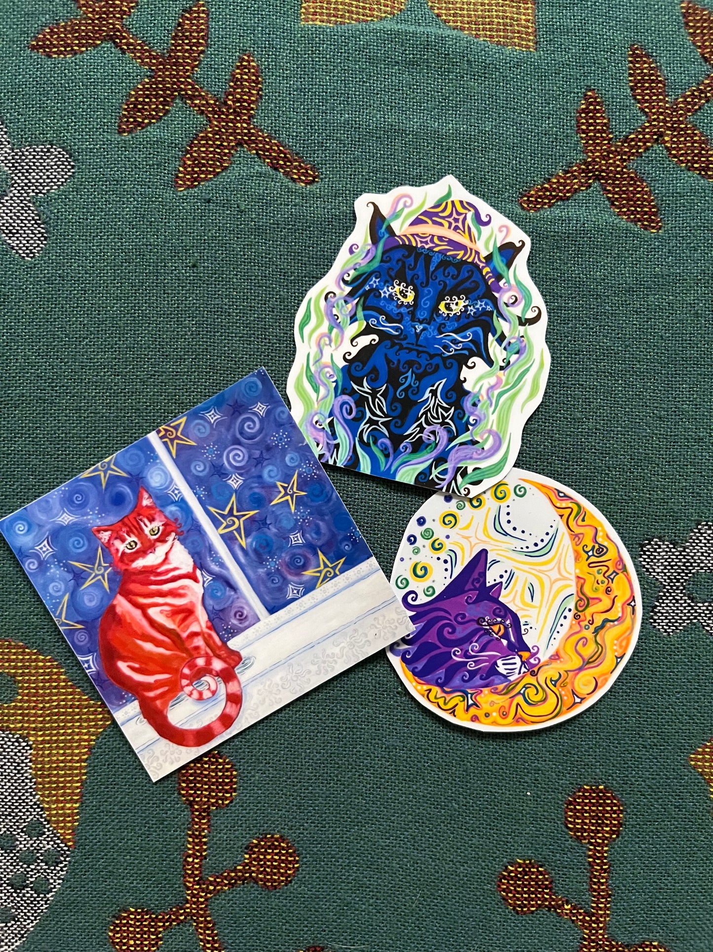 3 STICKERS cat pk