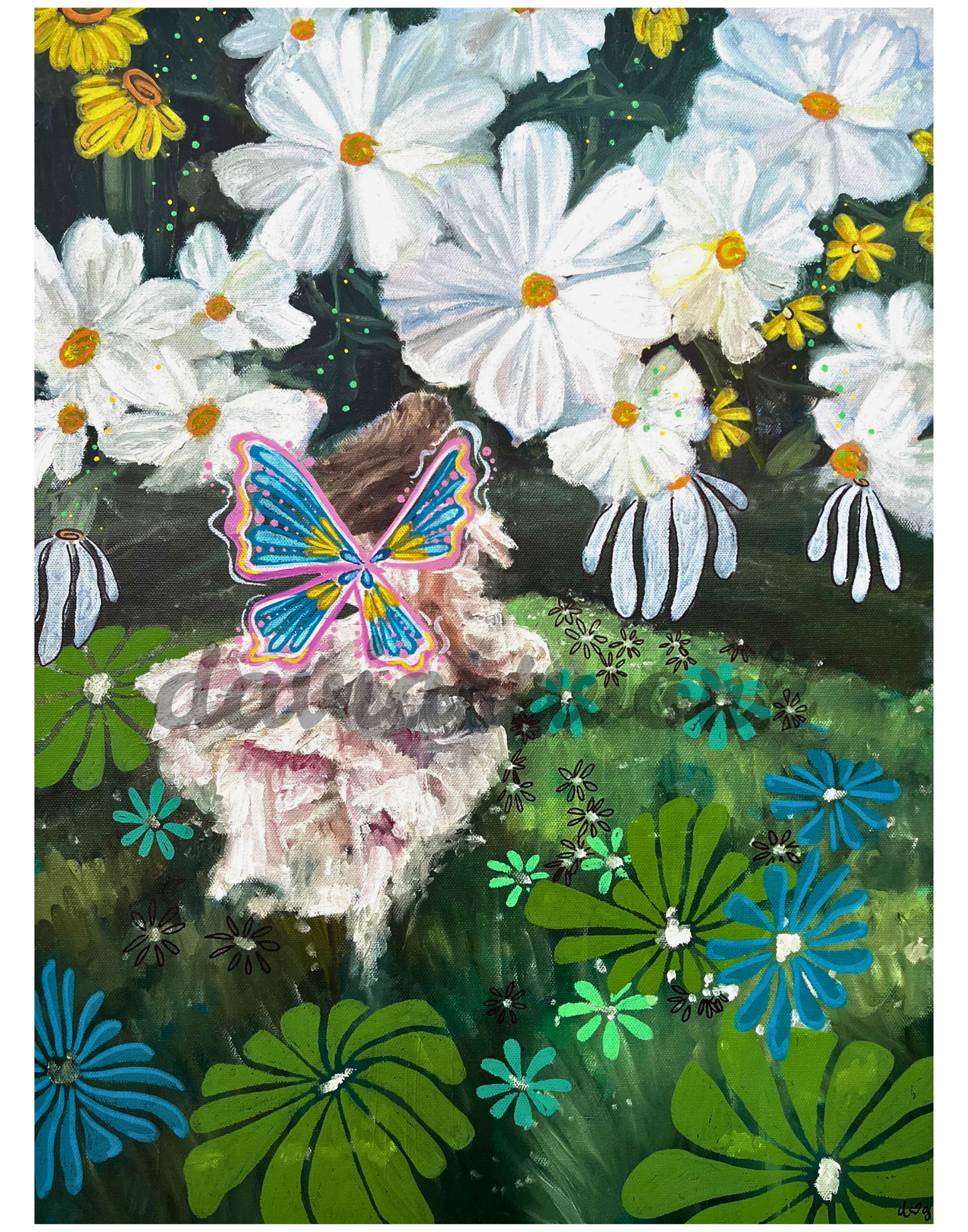 field of flowers PRINT 11x14in