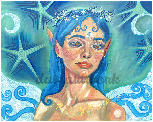 she is a moon fairy SMALL PRINT 8x10in