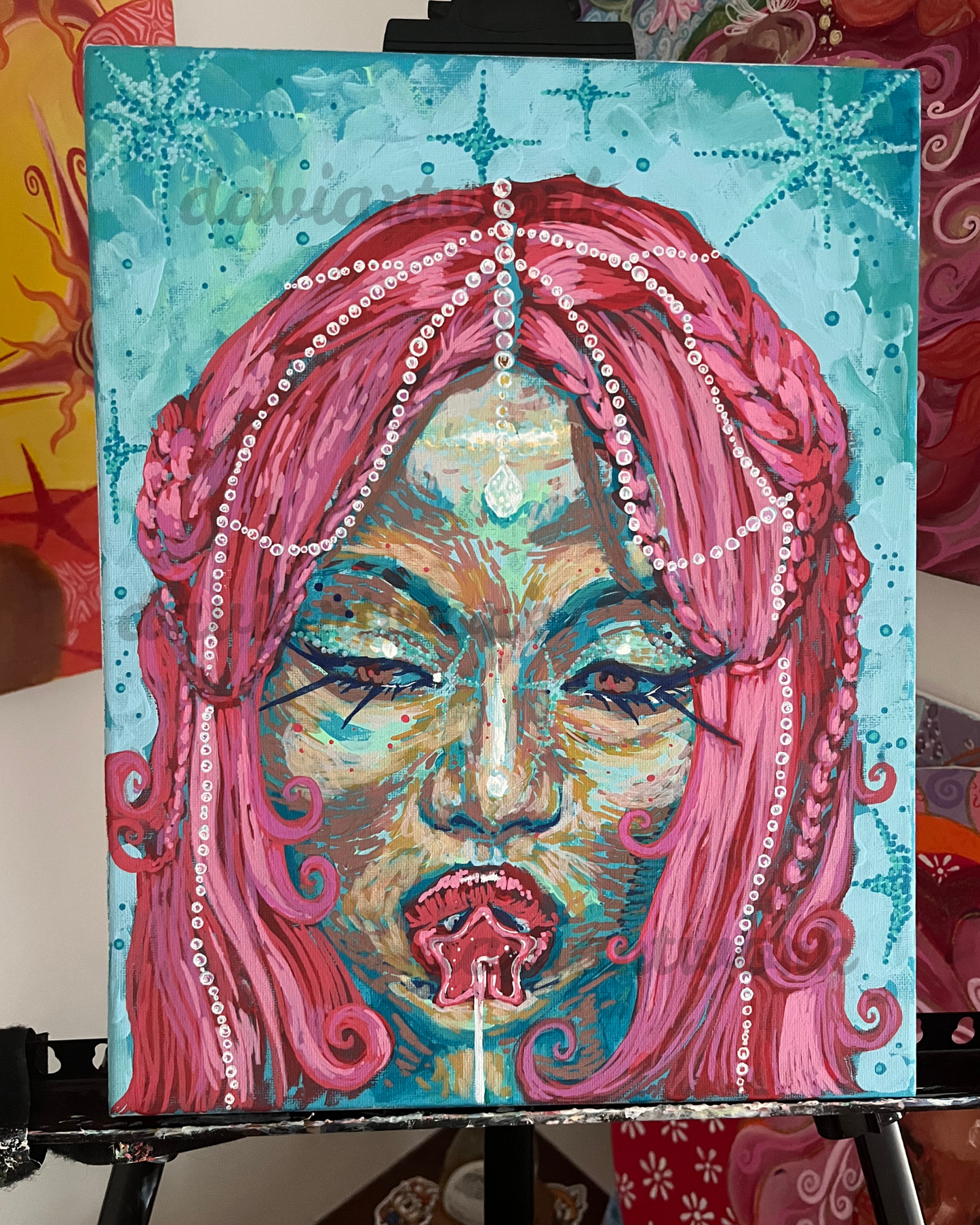 mermaid-pop ORIGINAL 11x14in