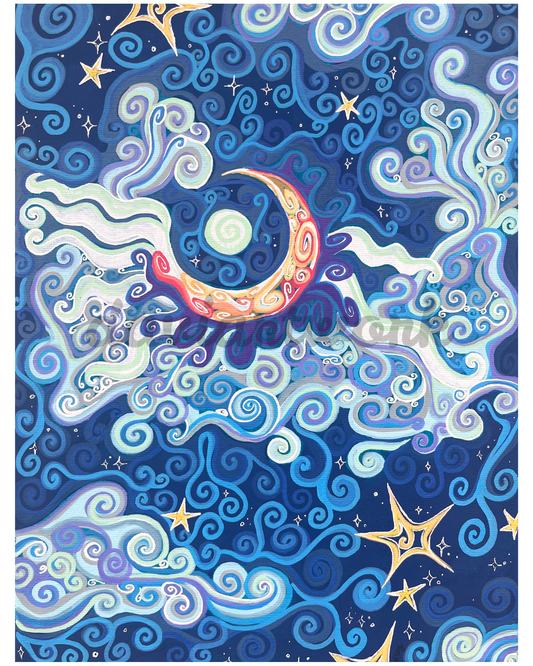 oh moon PRINT 8x10in