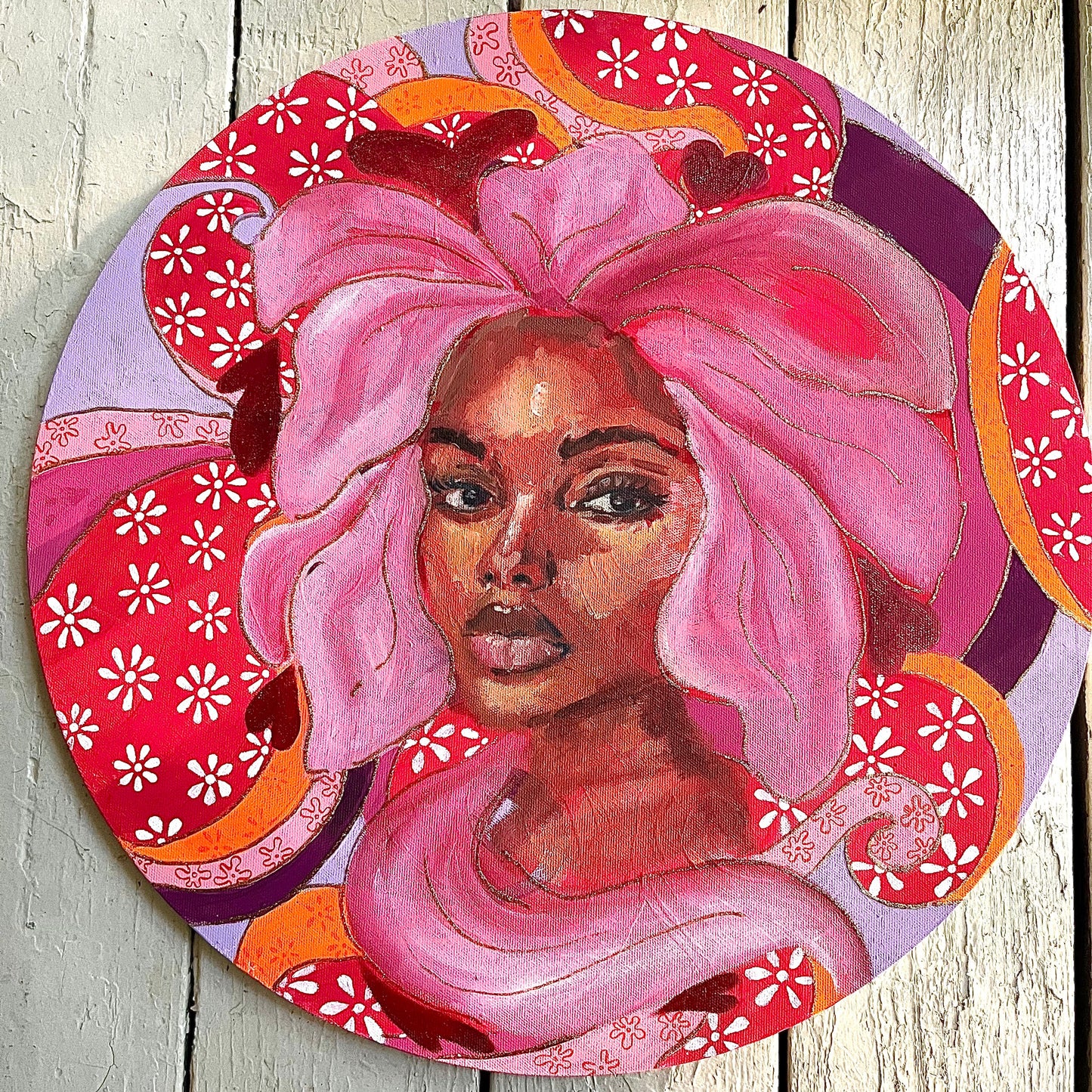 Flower Girl 20x20 in