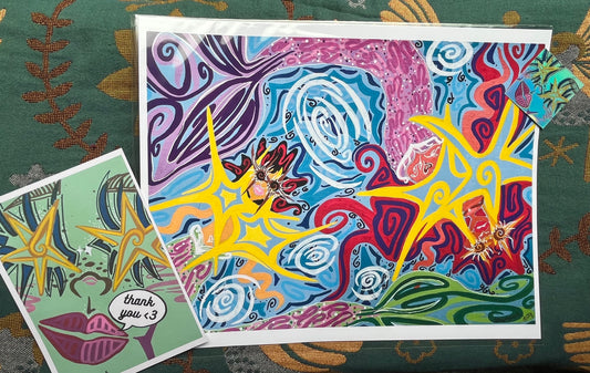 Pool Mermaids LARGE PRINT 11x14in