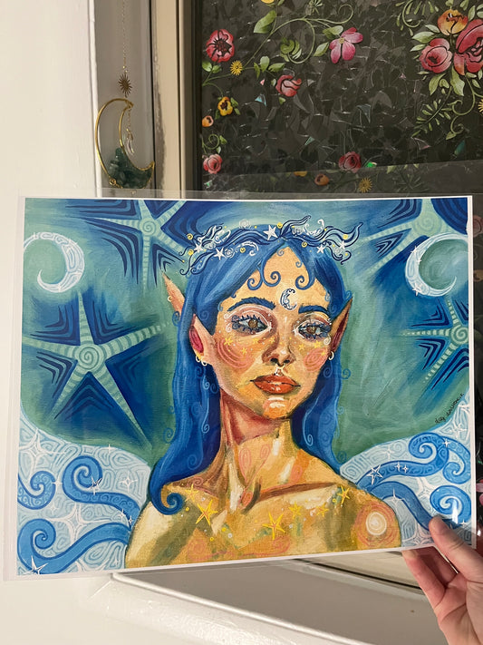 she is a moon fairy LARGE PRINT 11x14in